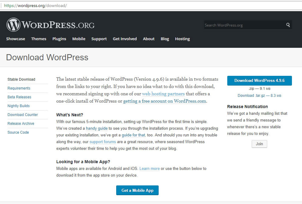 Descarga WordPress